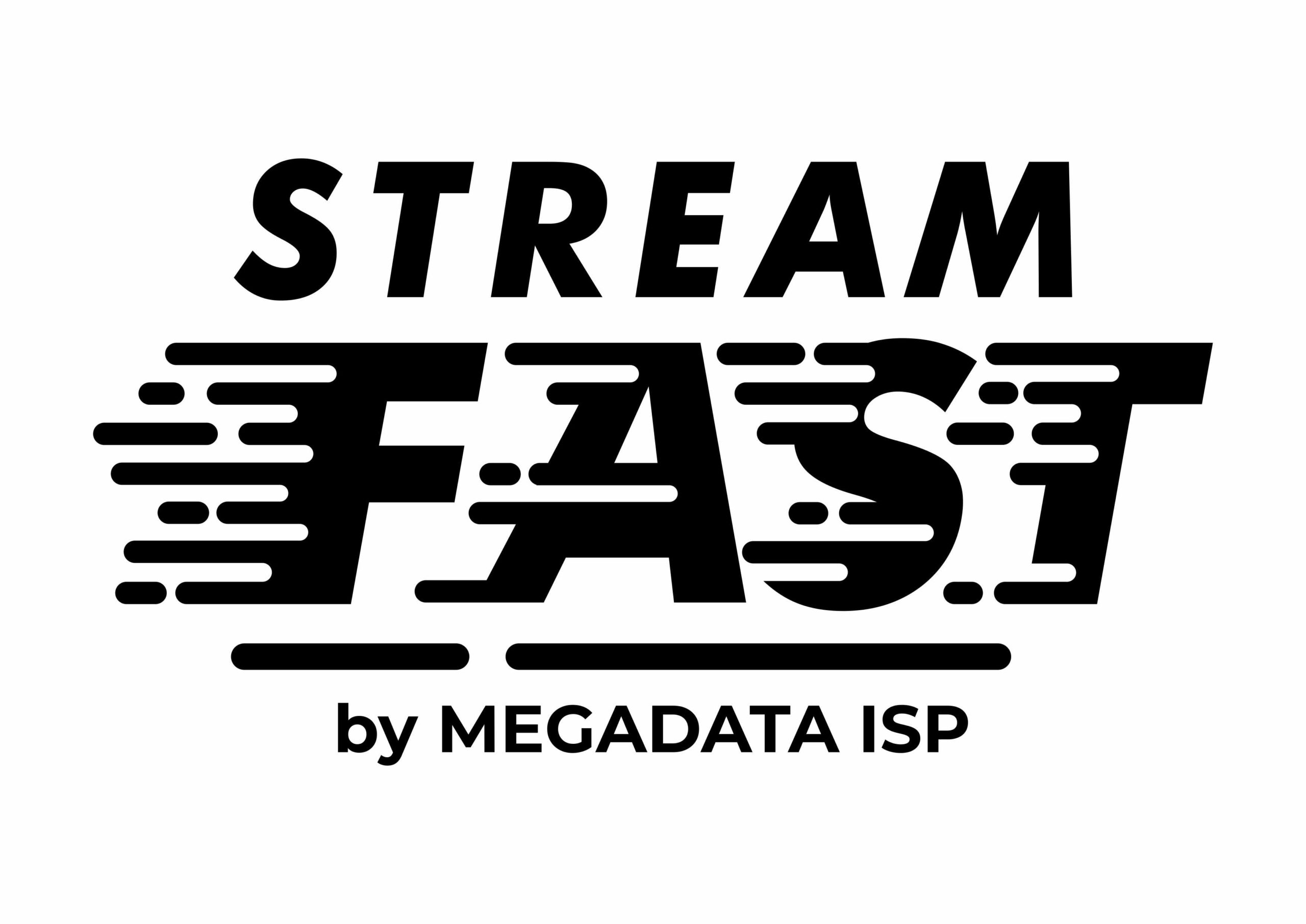 Stream Fast by Megadata ISP Logo Vector