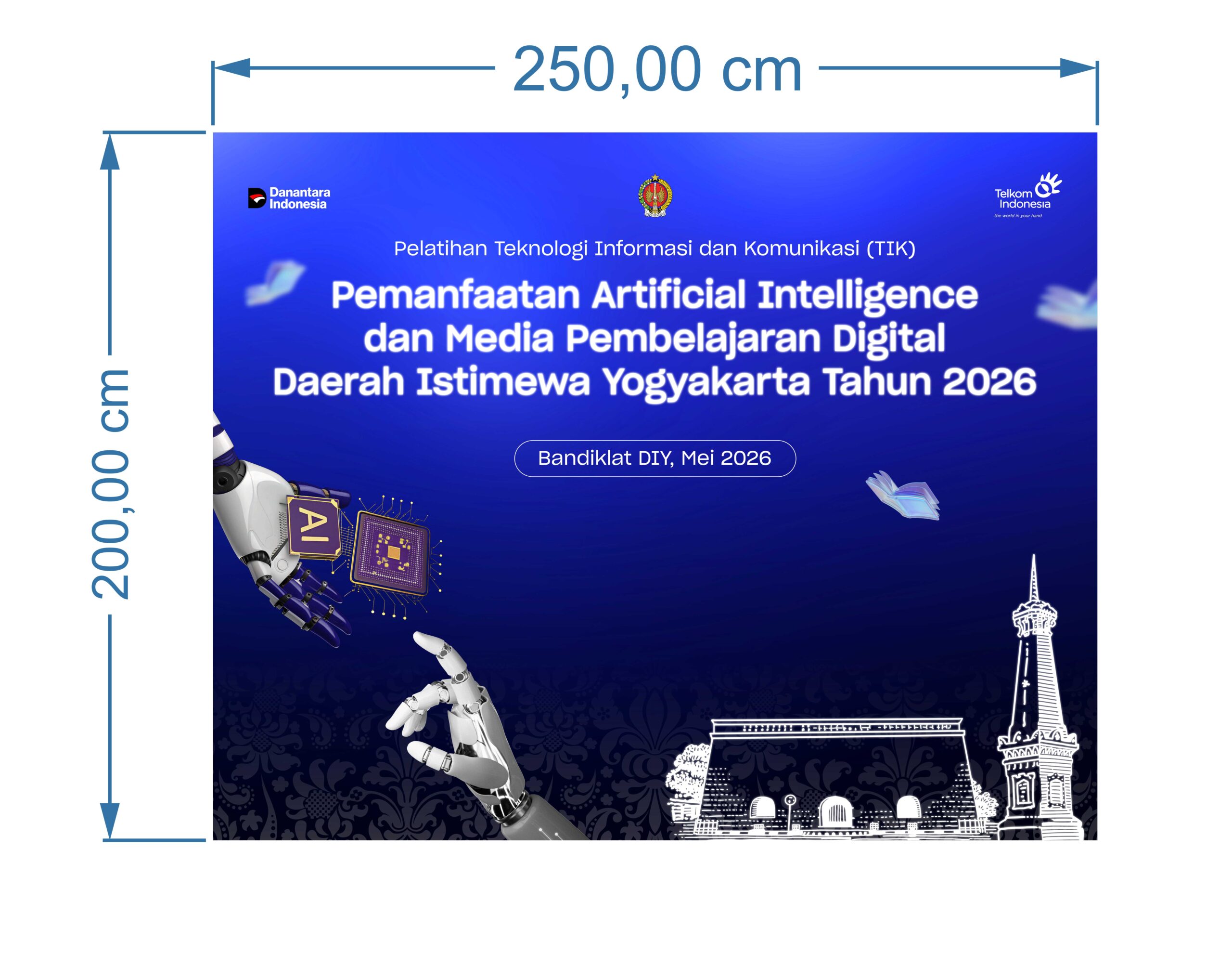 TIK Telkom AI Backdrop Vector