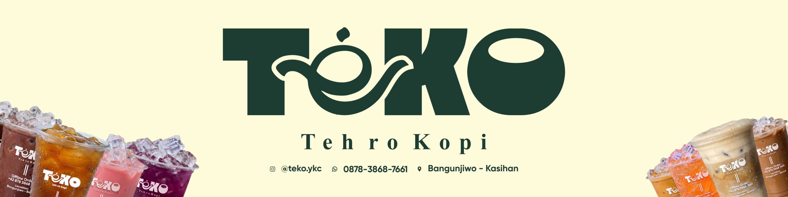 Teh ro Kopi Banner Vector