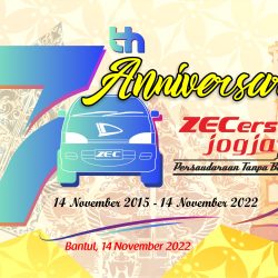 7 th Anniversary Zecers Jogja Design Vector