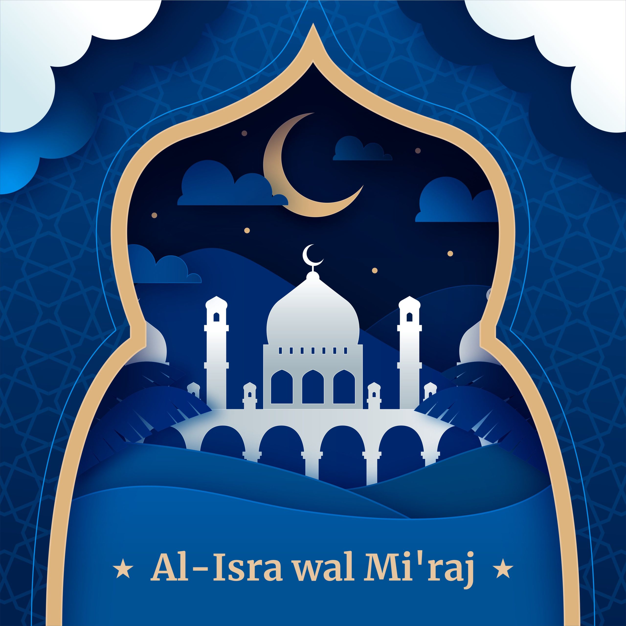 Al Isra wal Mi'raj 2023 Vector Design