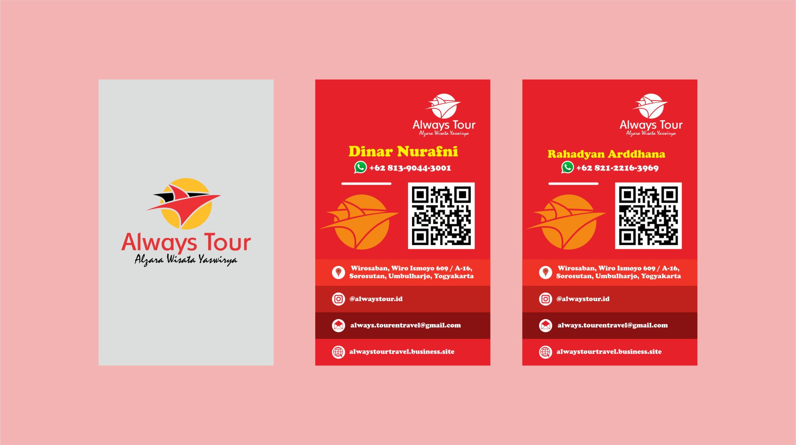 Always Tour Jogja Kartu Nama Vector Design