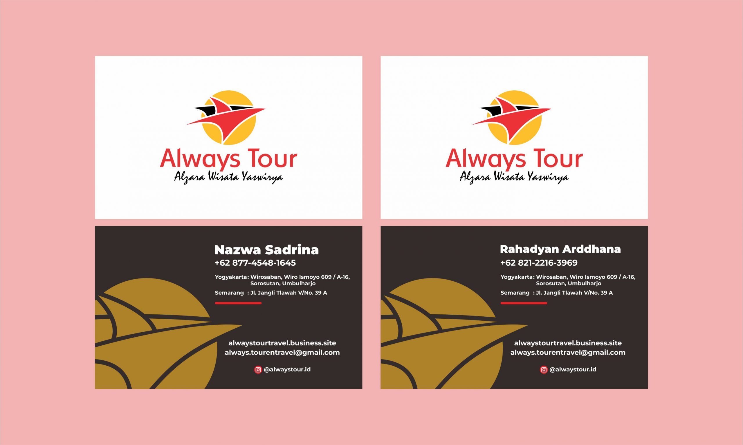 Always Tour Jogja Kartu Nama Vector Design