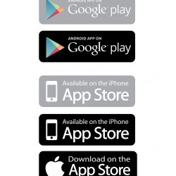 App Store and Google Play Logo Vector