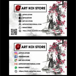 Art Koi Store Vector Kartu Nama CorelDraw