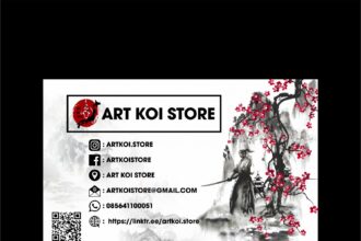 Art Koi Store Vector Kartu Nama CorelDraw