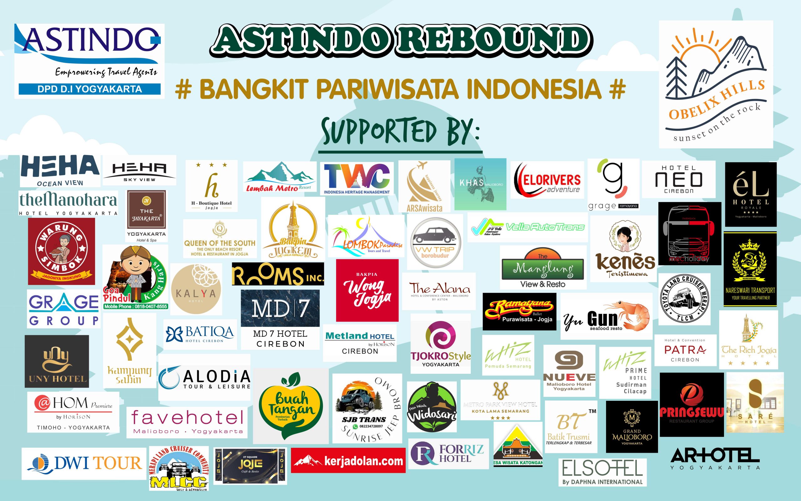 Astindo Backdrop Bangkit Pariwisata Indonesia Vector