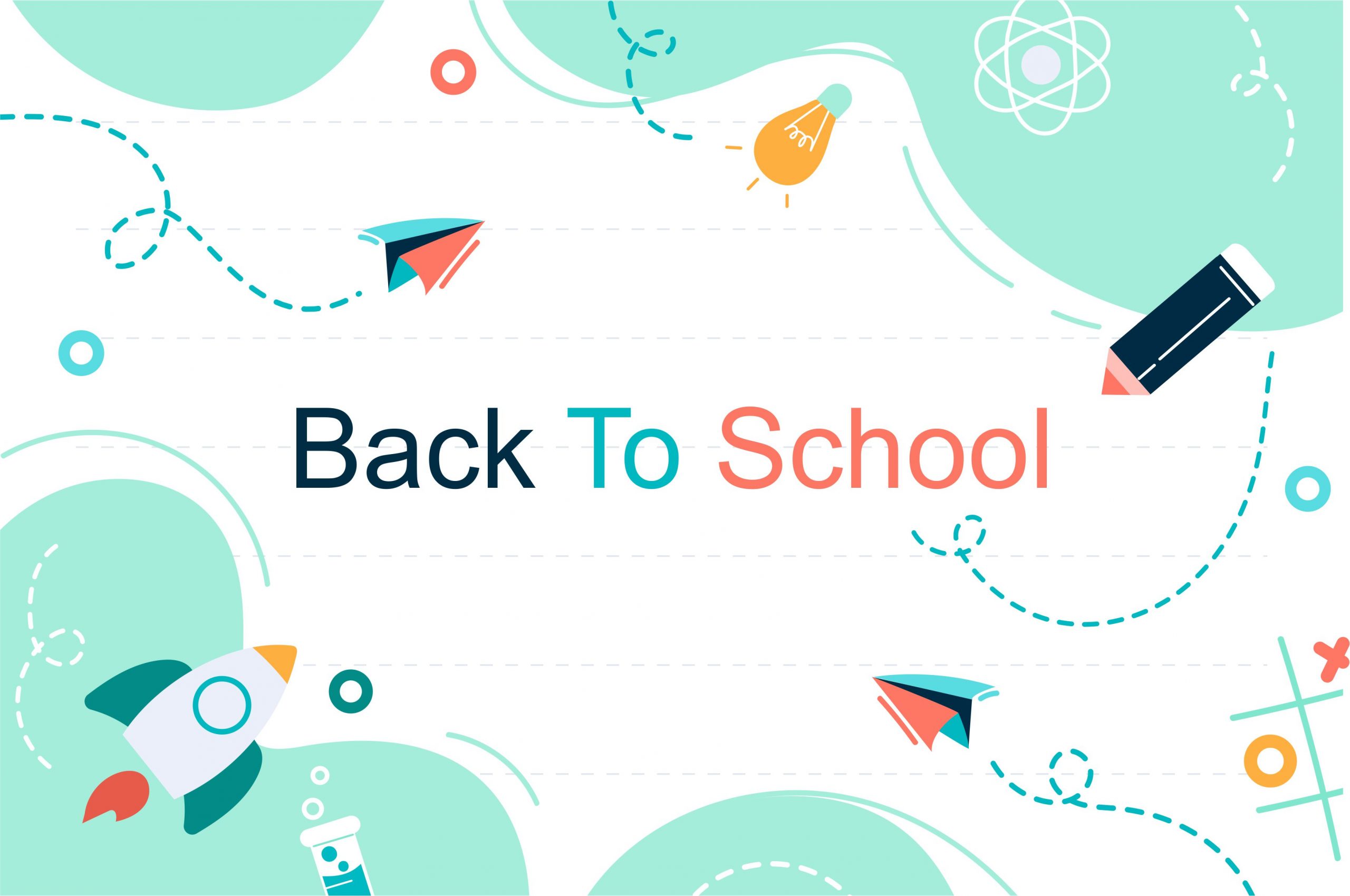 Back School Background Vector