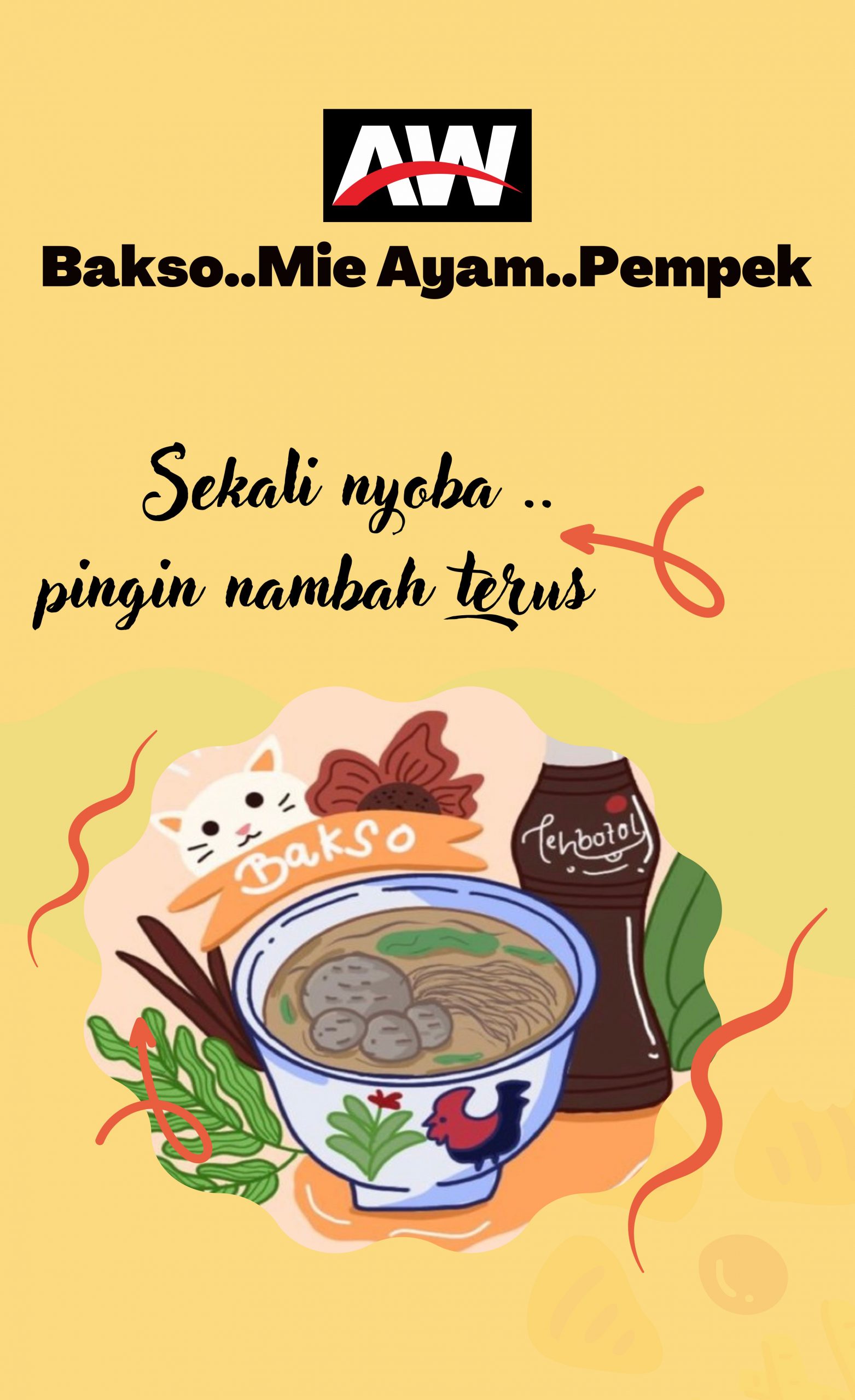 Bakso Mie Ayam Pempek AW Banner Vector CorelDraw