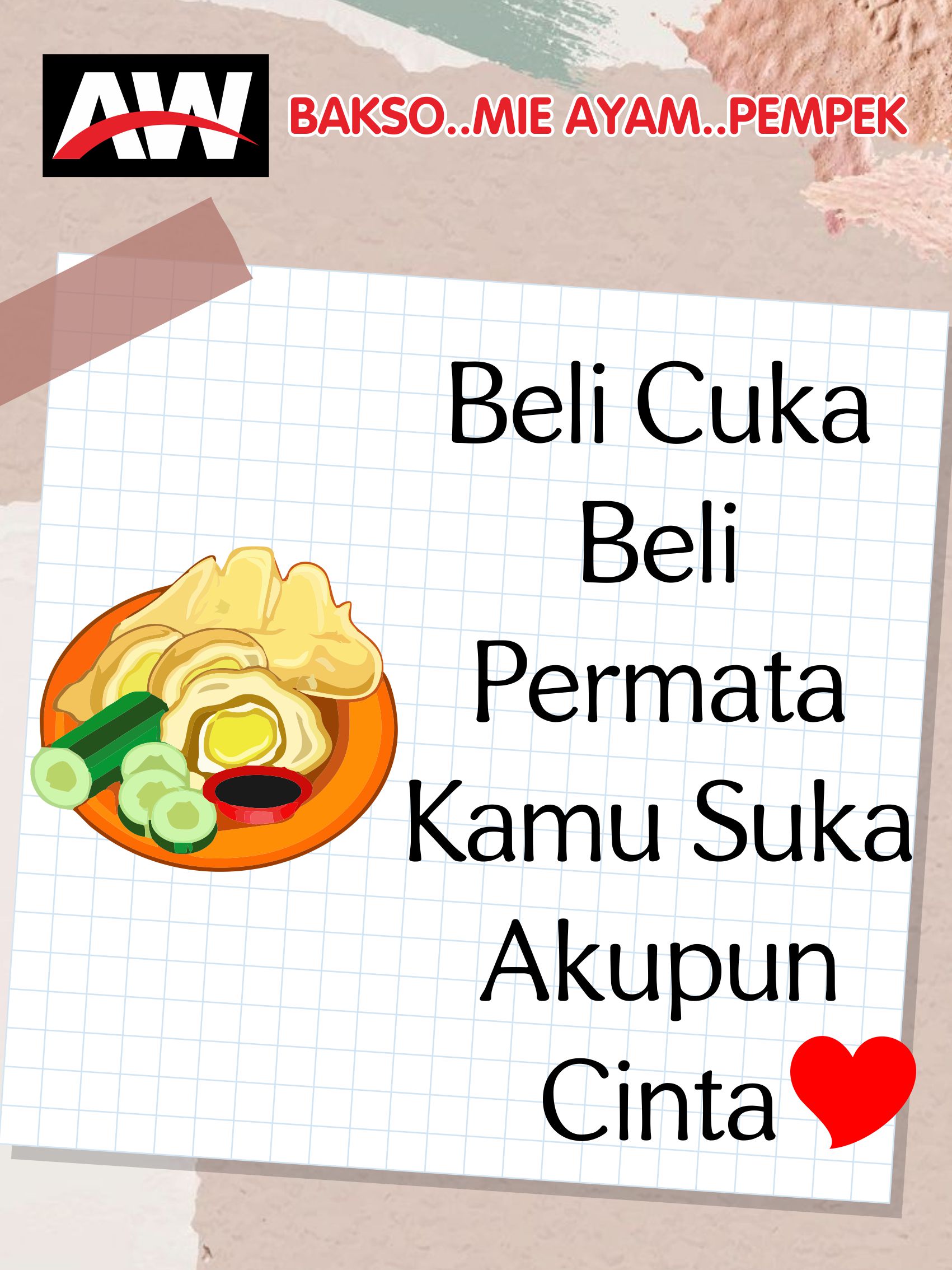 Bakso Mie Ayam Pempek AW Banner Vector