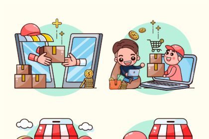 Belanja Pembayaran Proses Online Vector