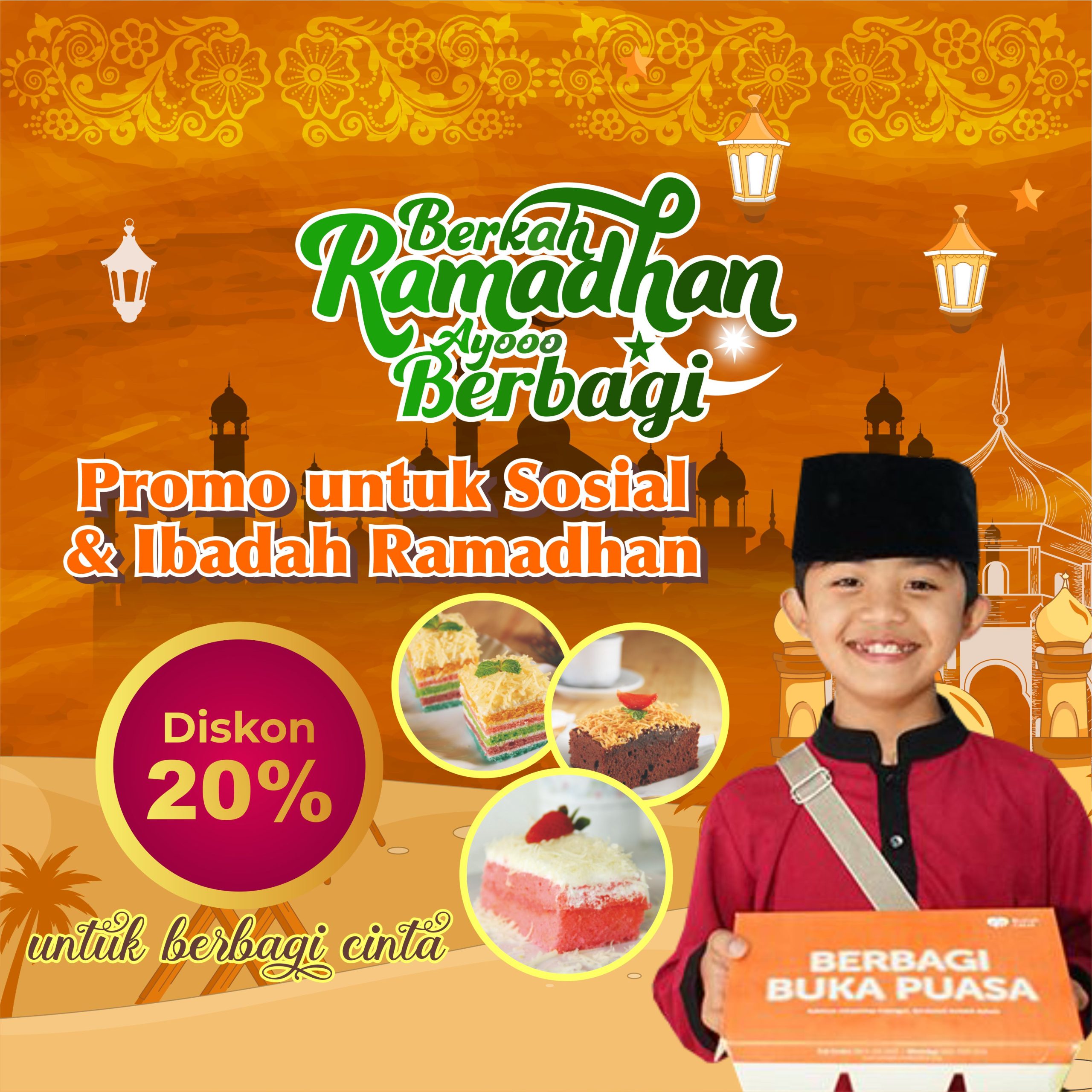 Berkah Ramadhan Ayo Berbagi Desain Vector