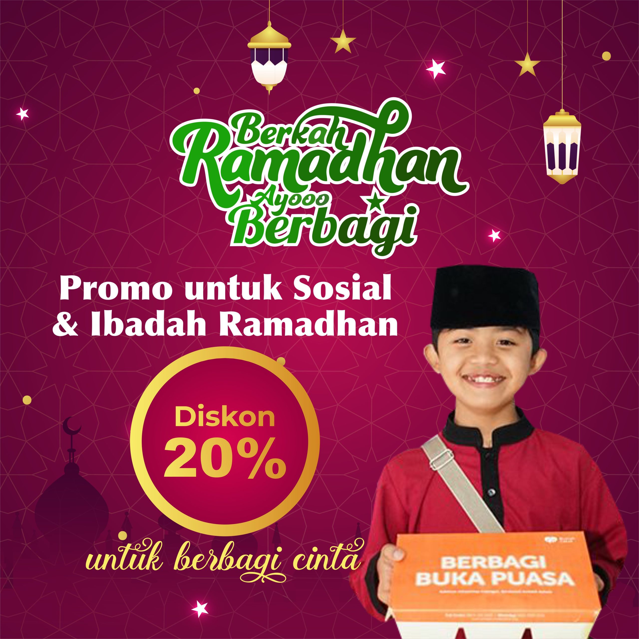 Berkah Ramadhan Ayo Berbagi Desain Vector