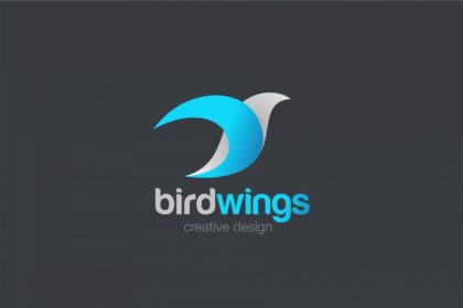 Bird Logo Icon Linear Style Vector