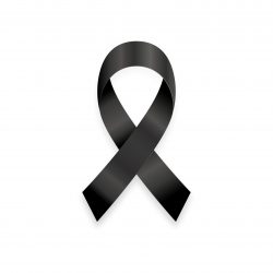 Black Awareness Ribbon Vector