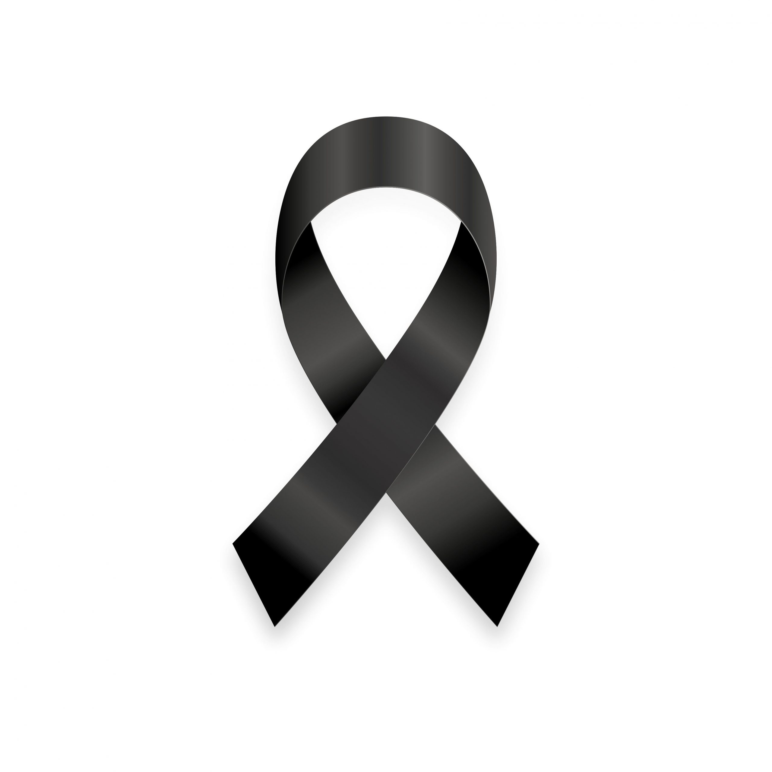 Black Awareness Ribbon Vector - Desain Grafis, Logo, Vector, Template, Background. Black Awareness Ribbon Vector