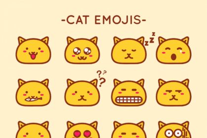 Cat Emoticons Pack Vector Cat Emojis