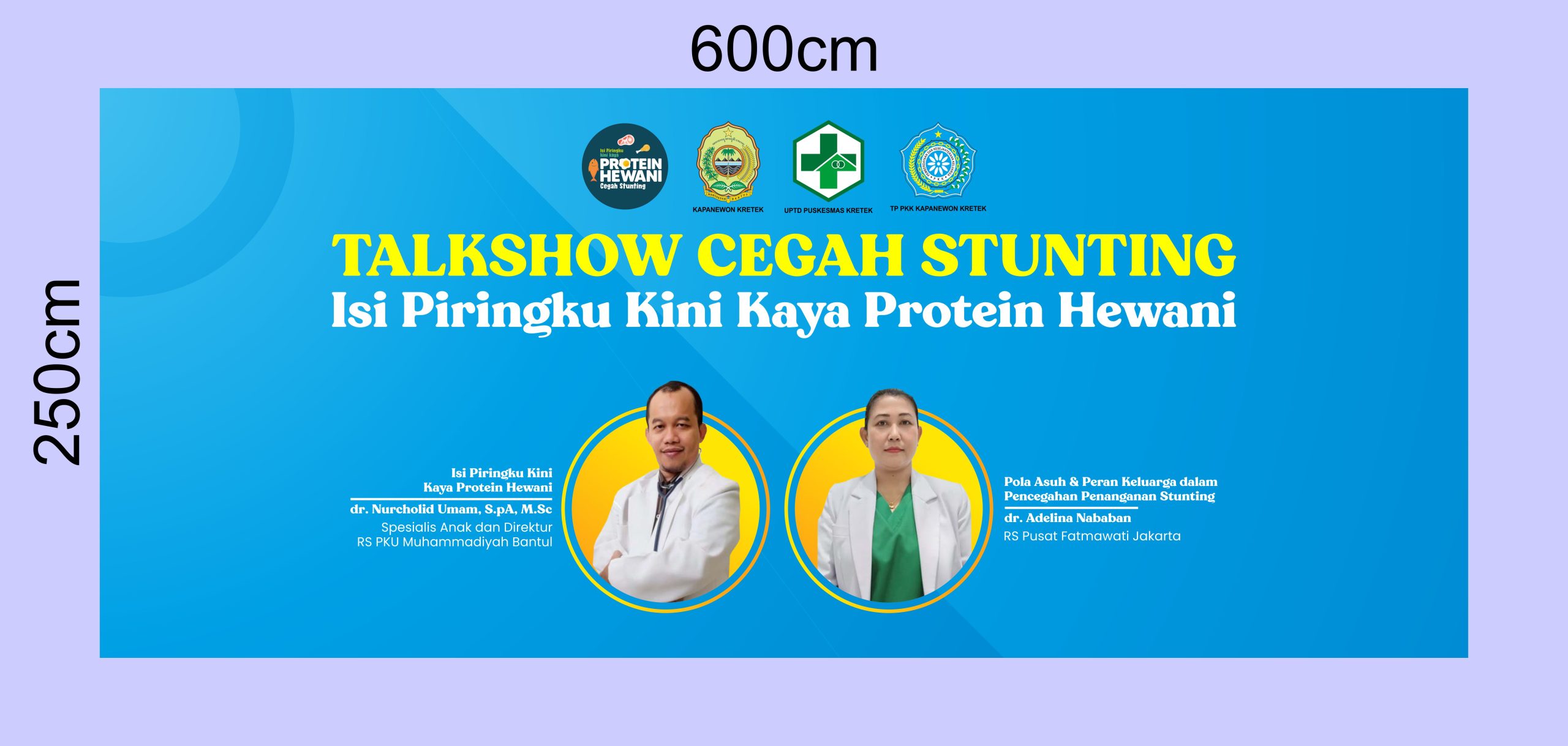 Cegah Stunting Isi Piringku Kini Kaya Protein Hewani Talkshow Banner Desain Vector