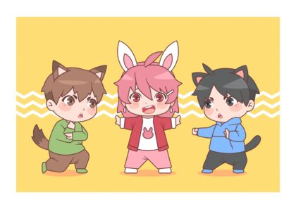 Chibi Anime Characters Vector CorelDraw