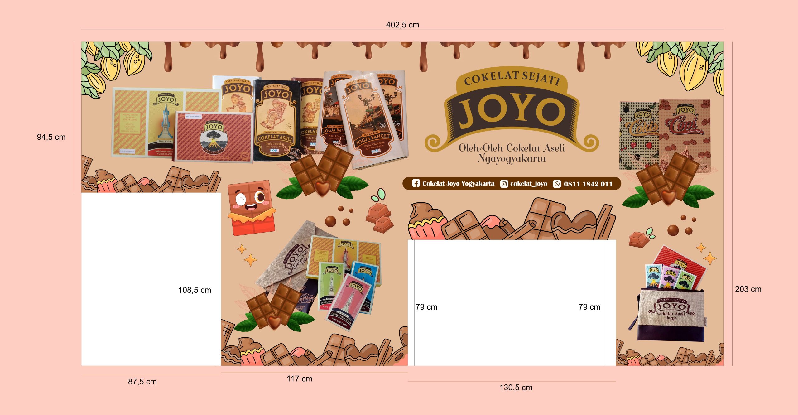 Cokelat Joyo Banner Desain Vector