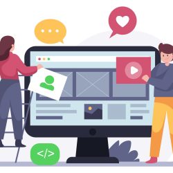 Content Management System Homepage Vector