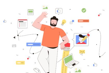 Creative Business Landing Page Vector