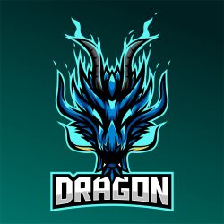 Dragon Mascot Esport Gaming Vector