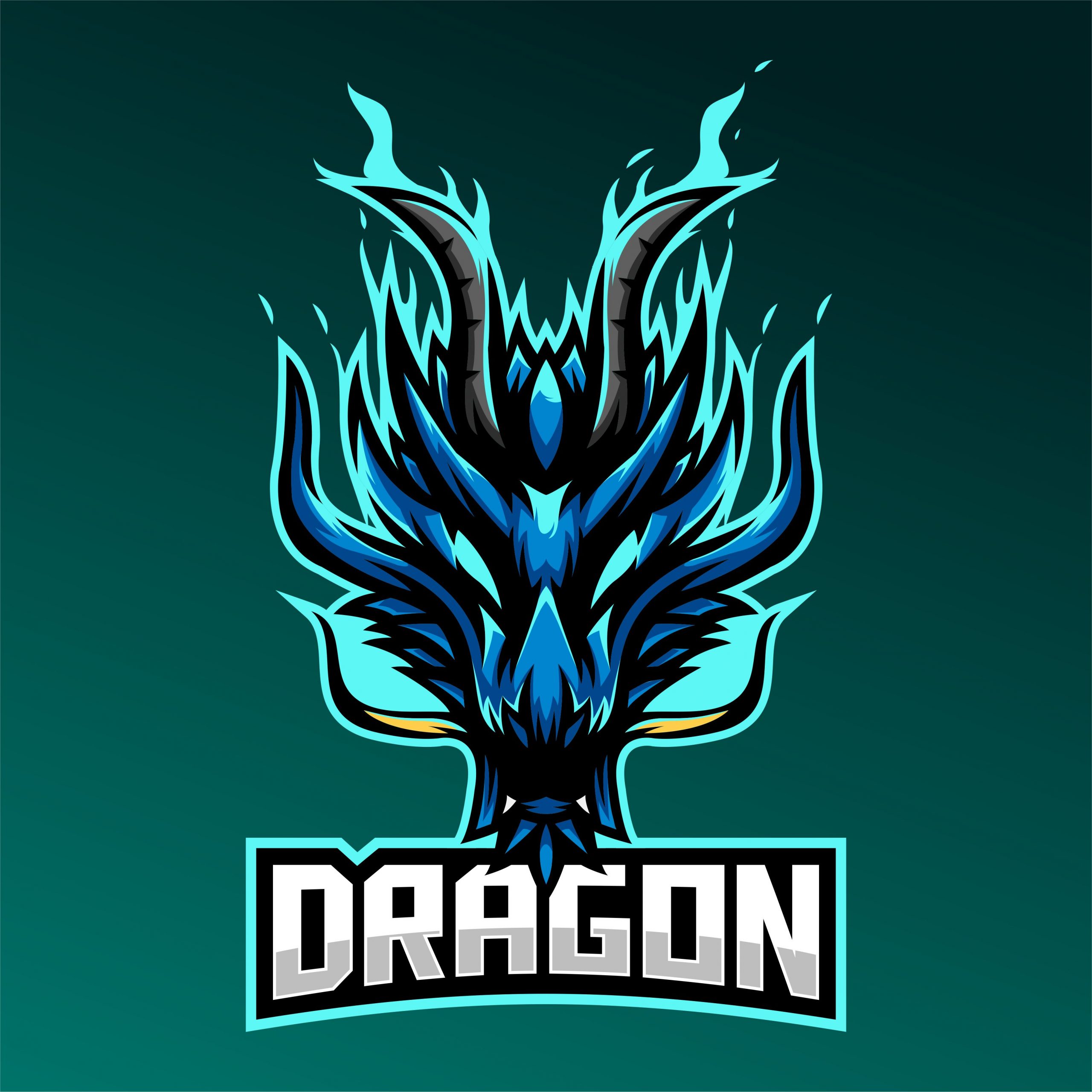 Dragon Mascot Esport Gaming Vector
