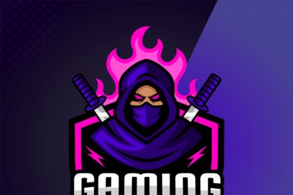 Esports Gaming Logo Ninja Vector