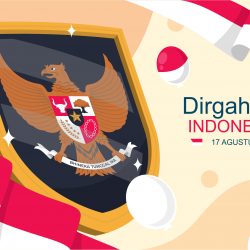 Flat Indonesia Independence Day Background Vector