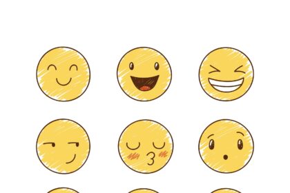 Funny Smileys Emoticon Vector
