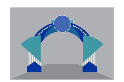 Gate Event Design Template Vector