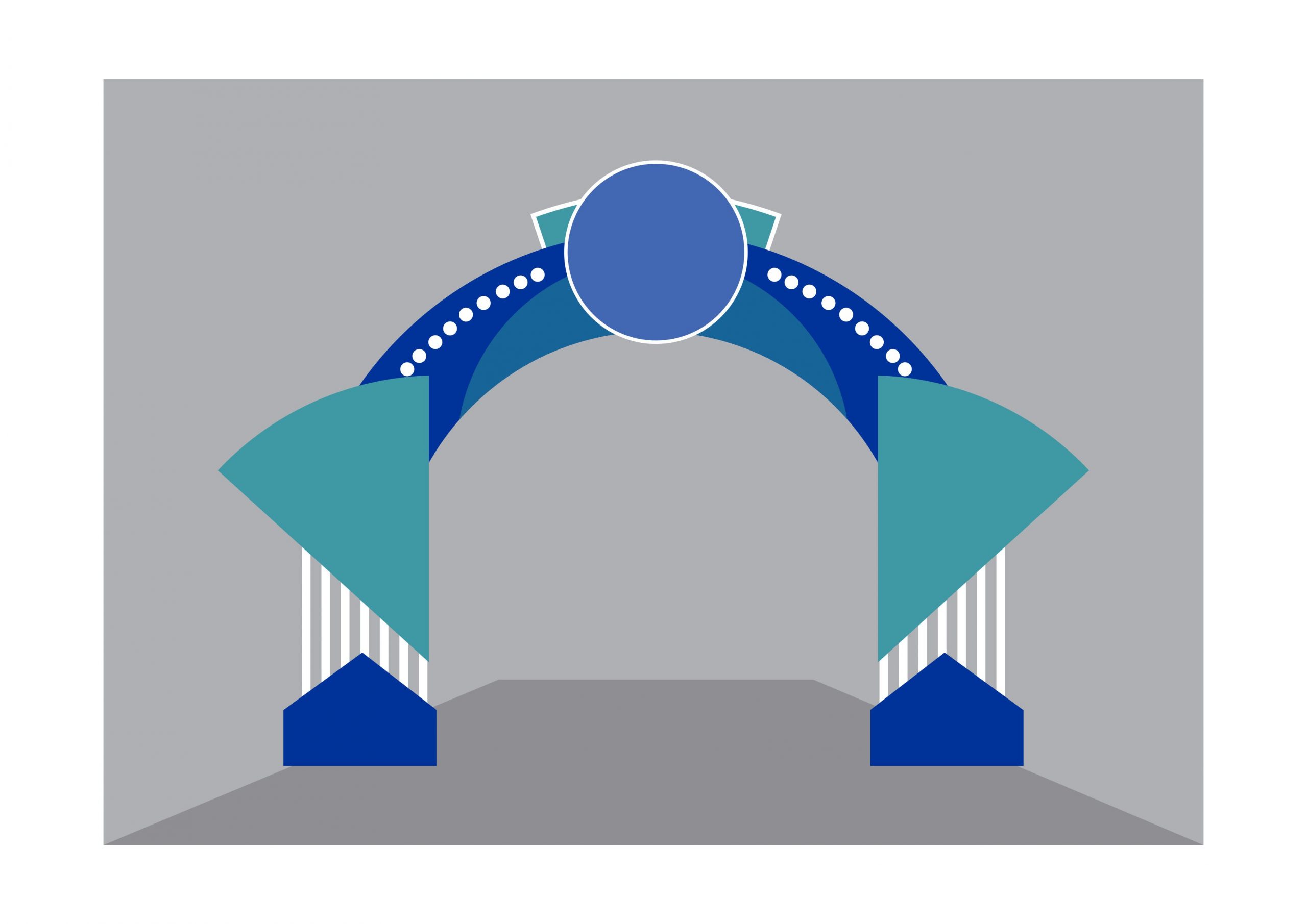 Gate Event Design Template Vector