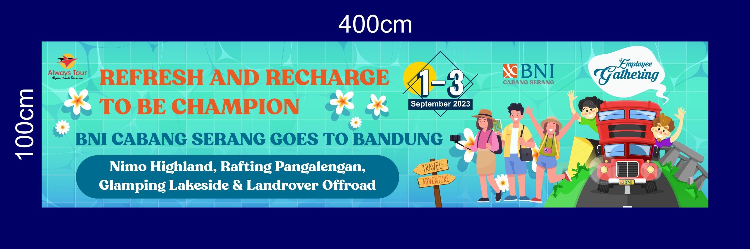 Gathering BNI Serang Desain Banner Spanduk Vector