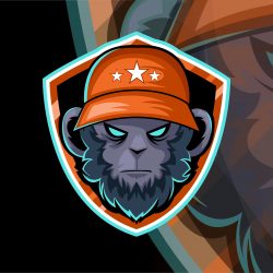 Gorilla Head Logo Sport Club Vector