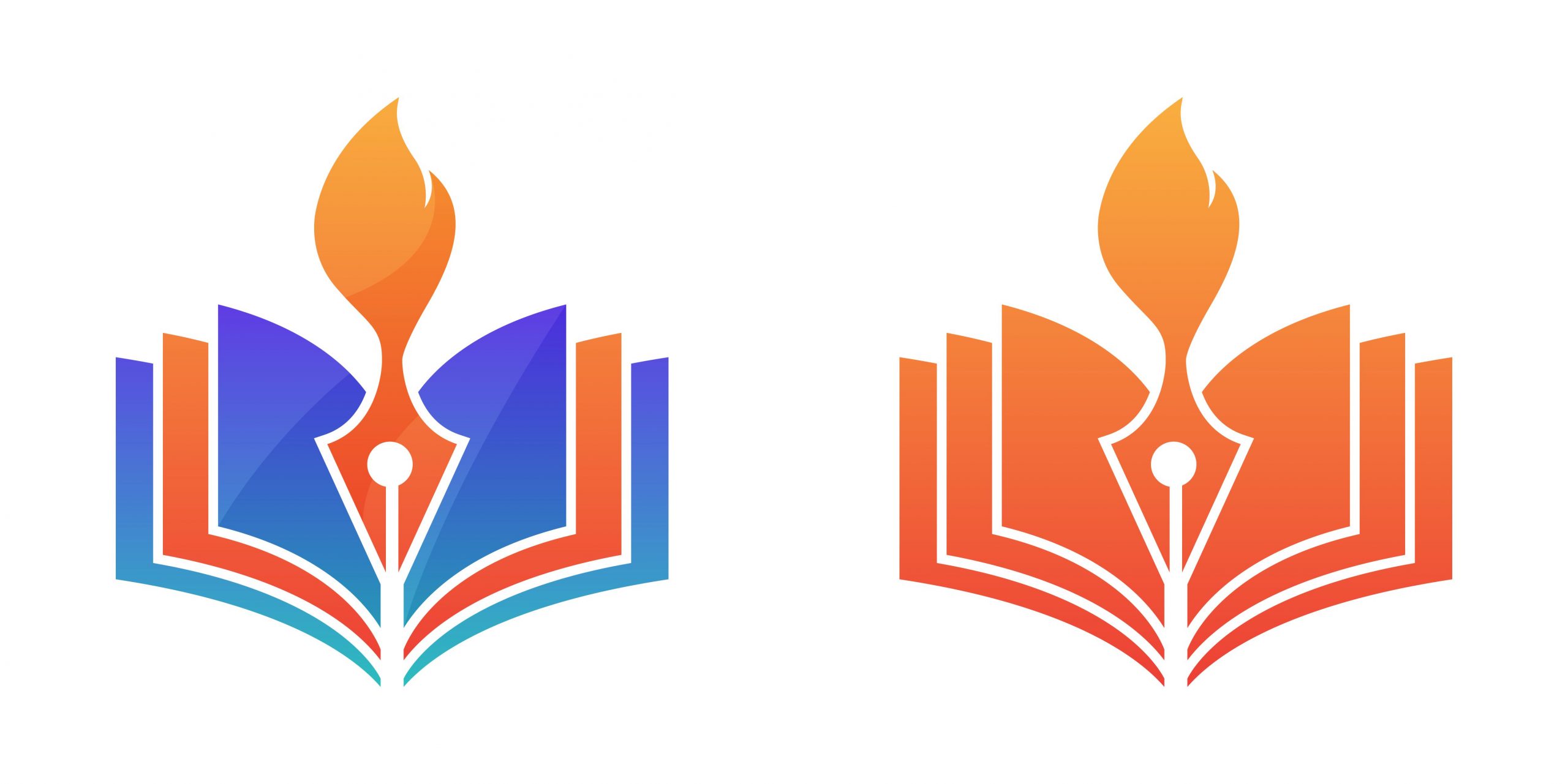 Gradient Book Logo Vector