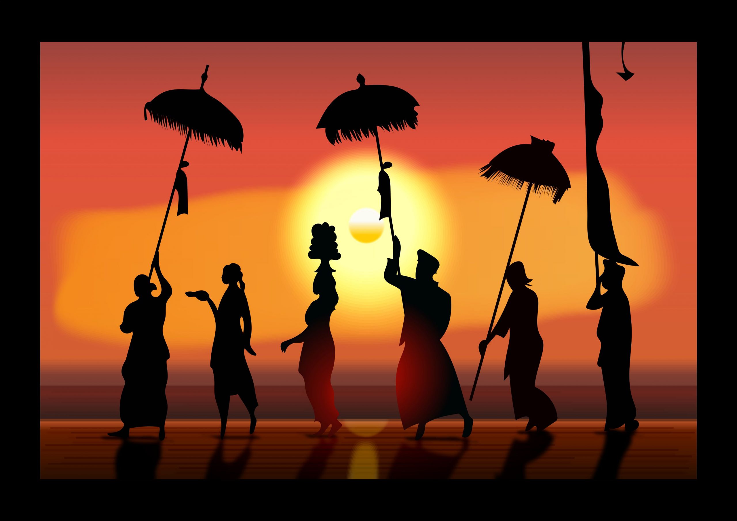 Gradient Nyepi Background Vector