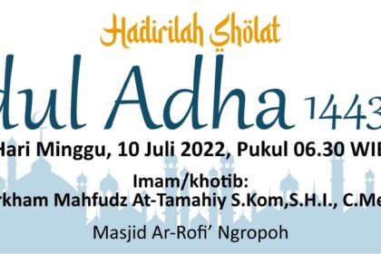 Hadirilah Sholat Idul Adha Vector CorelDraw