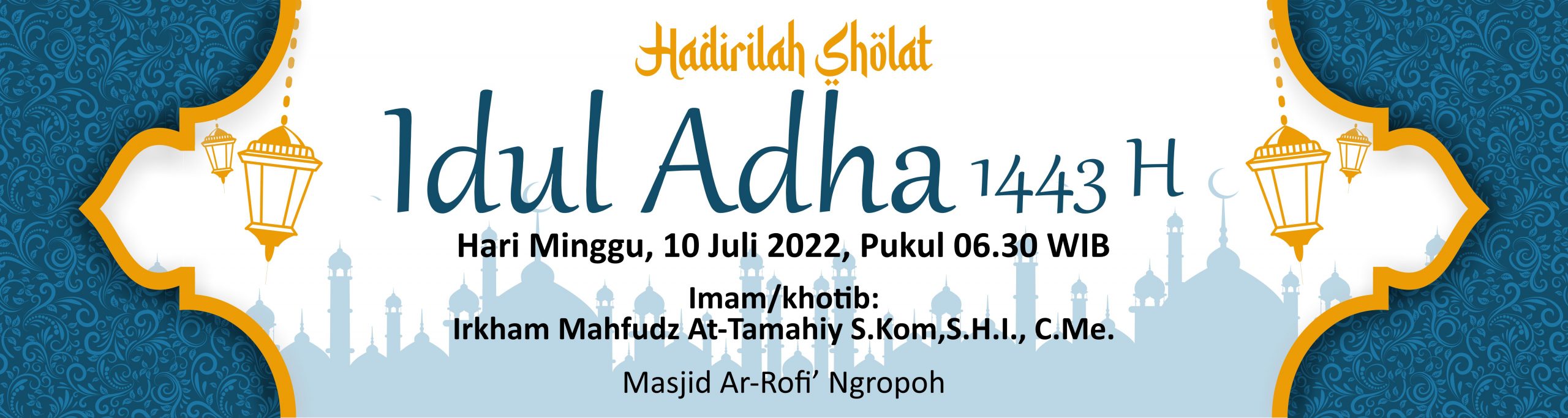 Hadirilah Sholat Idul Adha Vector CorelDraw