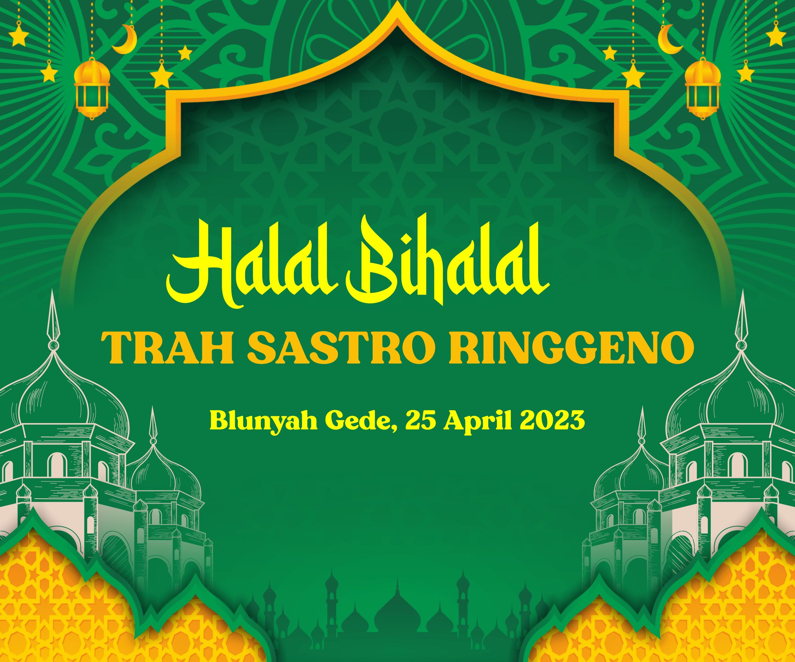 Halal Bihalal Trah Sastro Photobooth Desain Vector