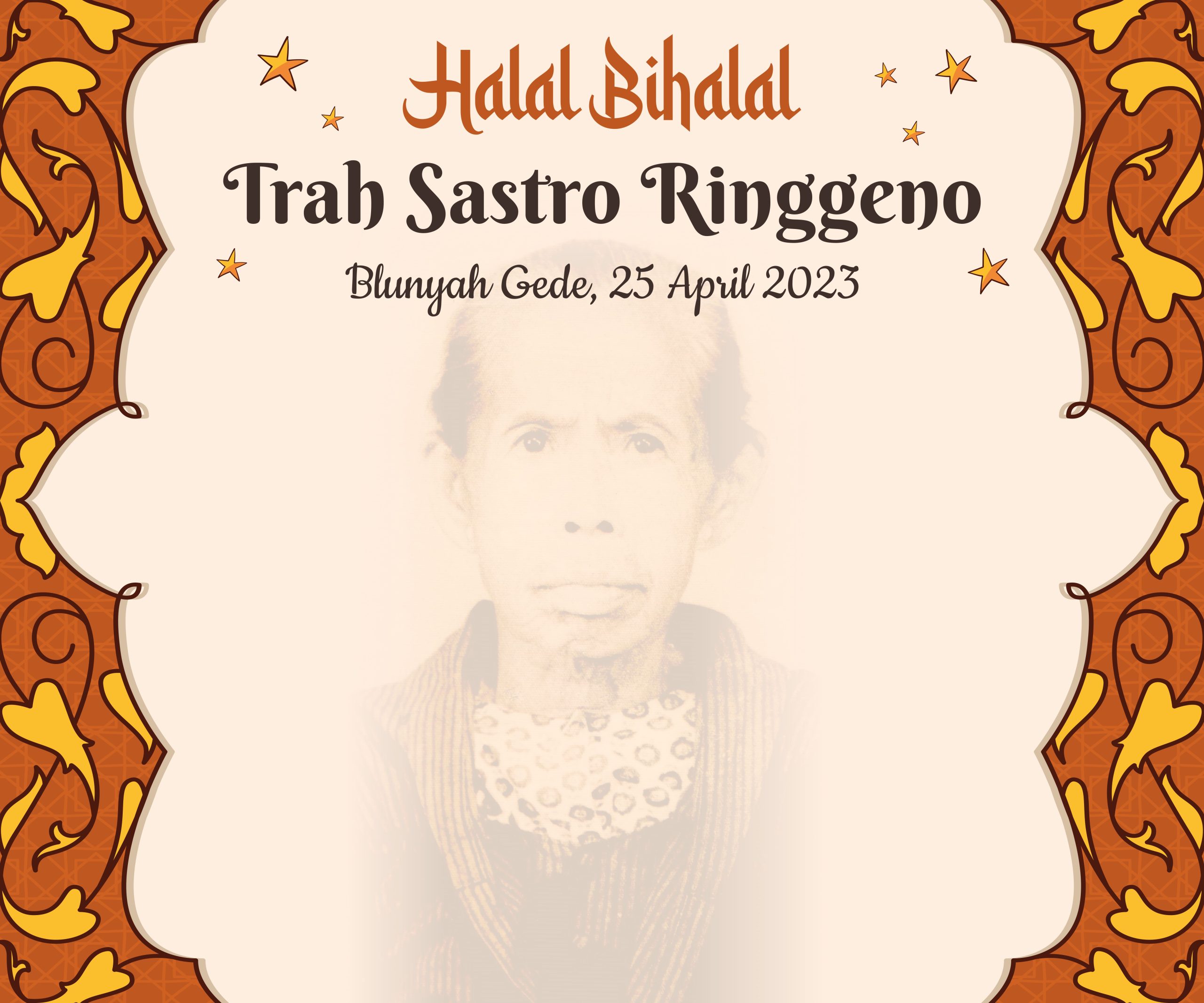 Halal Bihalal Trah Sastro Photobooth Desain Vector