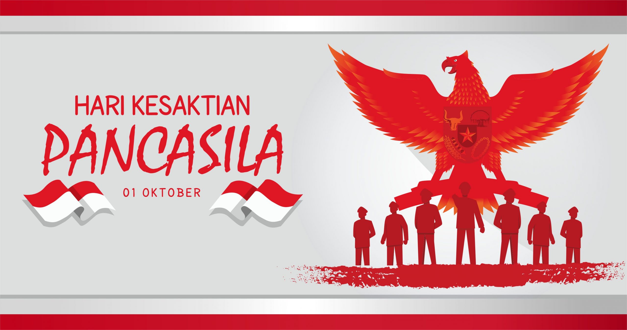 Hari Kesaktian Pancasila Indonesian Holiday Pancasila Day Vector