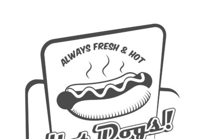 Hot Dog Always Fresh & Hot Vector