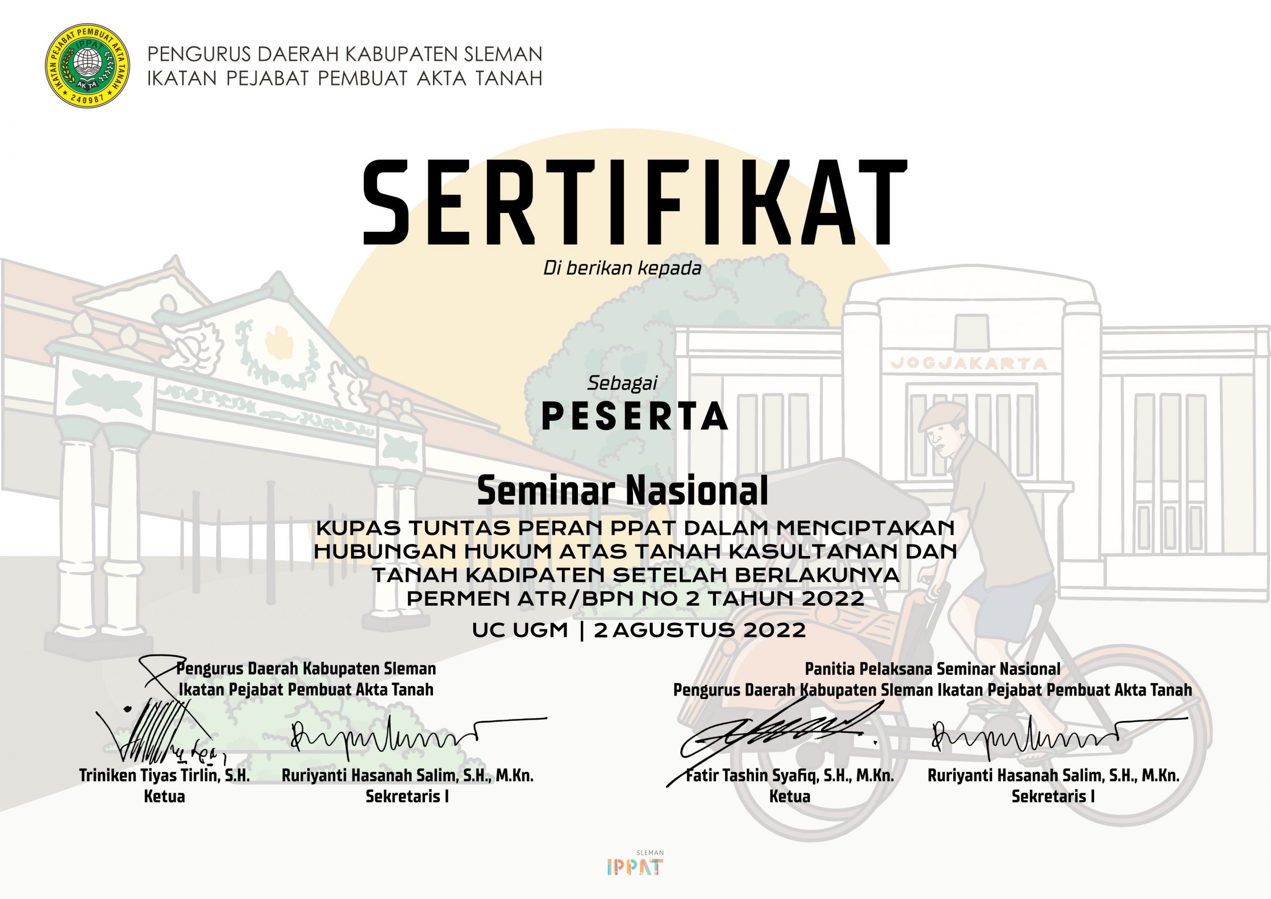 IPPAT Sertifikat Seminar Nasional Vector