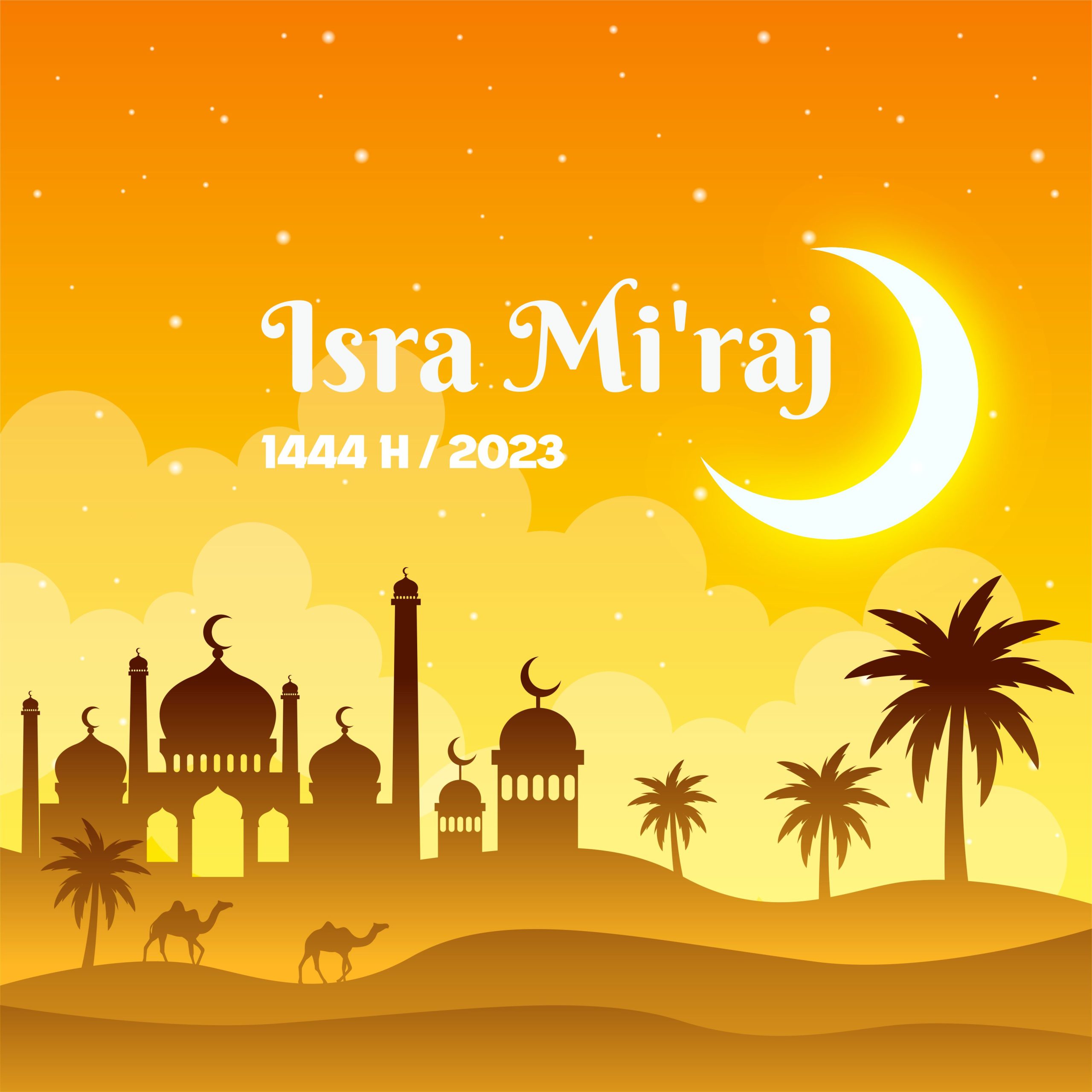 Isra Mi'raj 2023 Background Vector Design