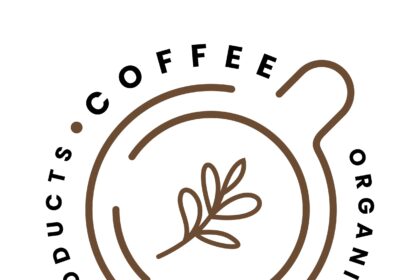 Jogja Coffee Organic Products Logo Vector