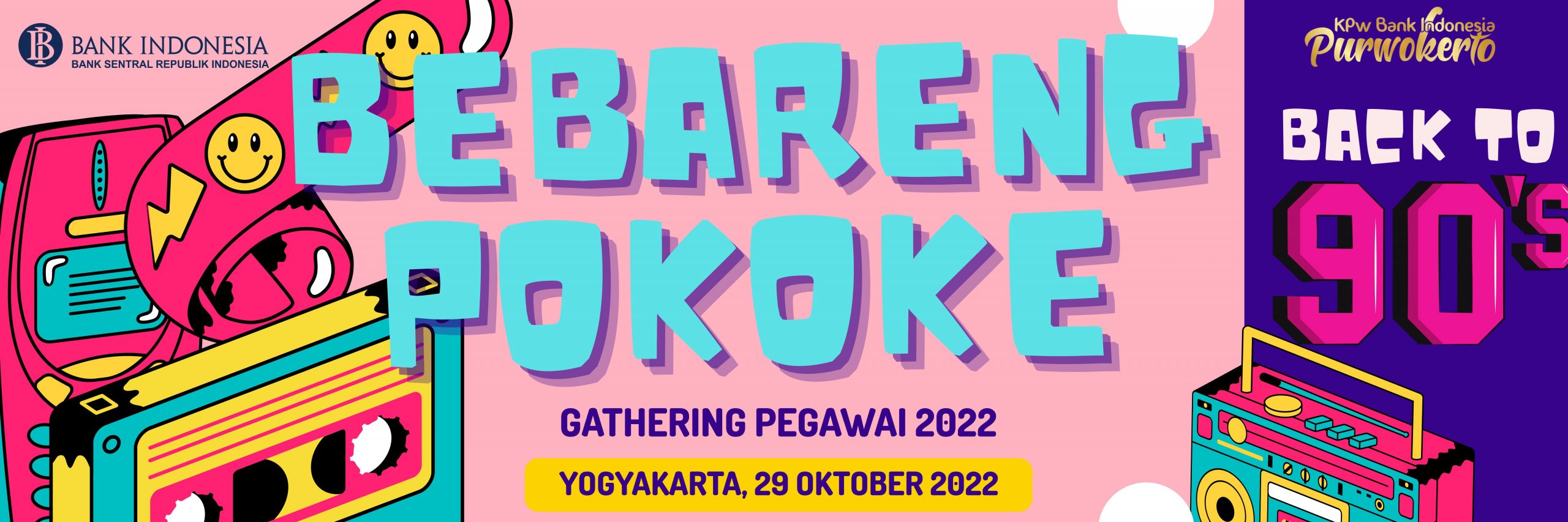 KPW Bank Indonesia Purwokerto Gathering Pegawai 2022 Bebareng Pokoke Vector