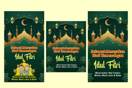 Kartu Ucapan Hari Raya Idul Fitri Vector