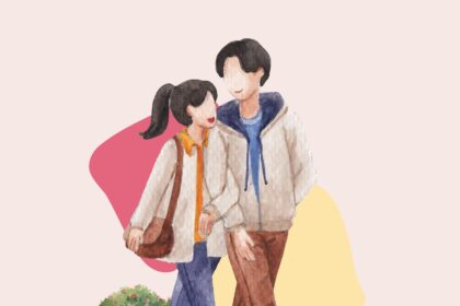 Konsep Cinta Romantis Ilustrasi