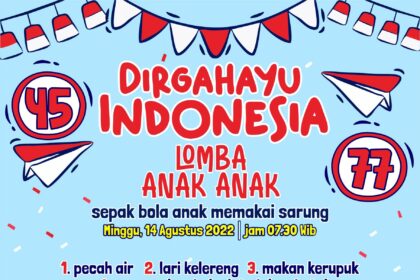 Lomba Anak-anak dan Ibu-ibu RT Poster HUT RI 77 Vector